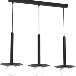 Sklep Kaja Lampa wisząca z kloszami i czarnymi przysłonami MLP8914 z serii FUTURA | Kaja Oś Flash Sale