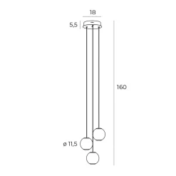 Sklep Kaja Lampa wisząca z kloszami imitującymi kryształ MX P0479 NOBILE | Kaja Shop