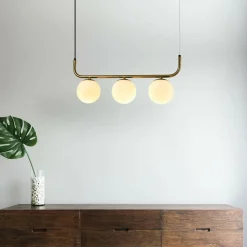 Sklep Kaja Lampa wisząca z kloszami, nad wyspę LP-005/3L GD ALISA | Kaja Shop