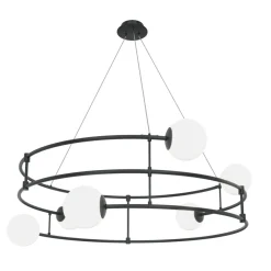 Sklep Kaja Lampa wisząca z kloszami ułożona w okrąg MOD317PL-06B z serii BALANCE czarny Best