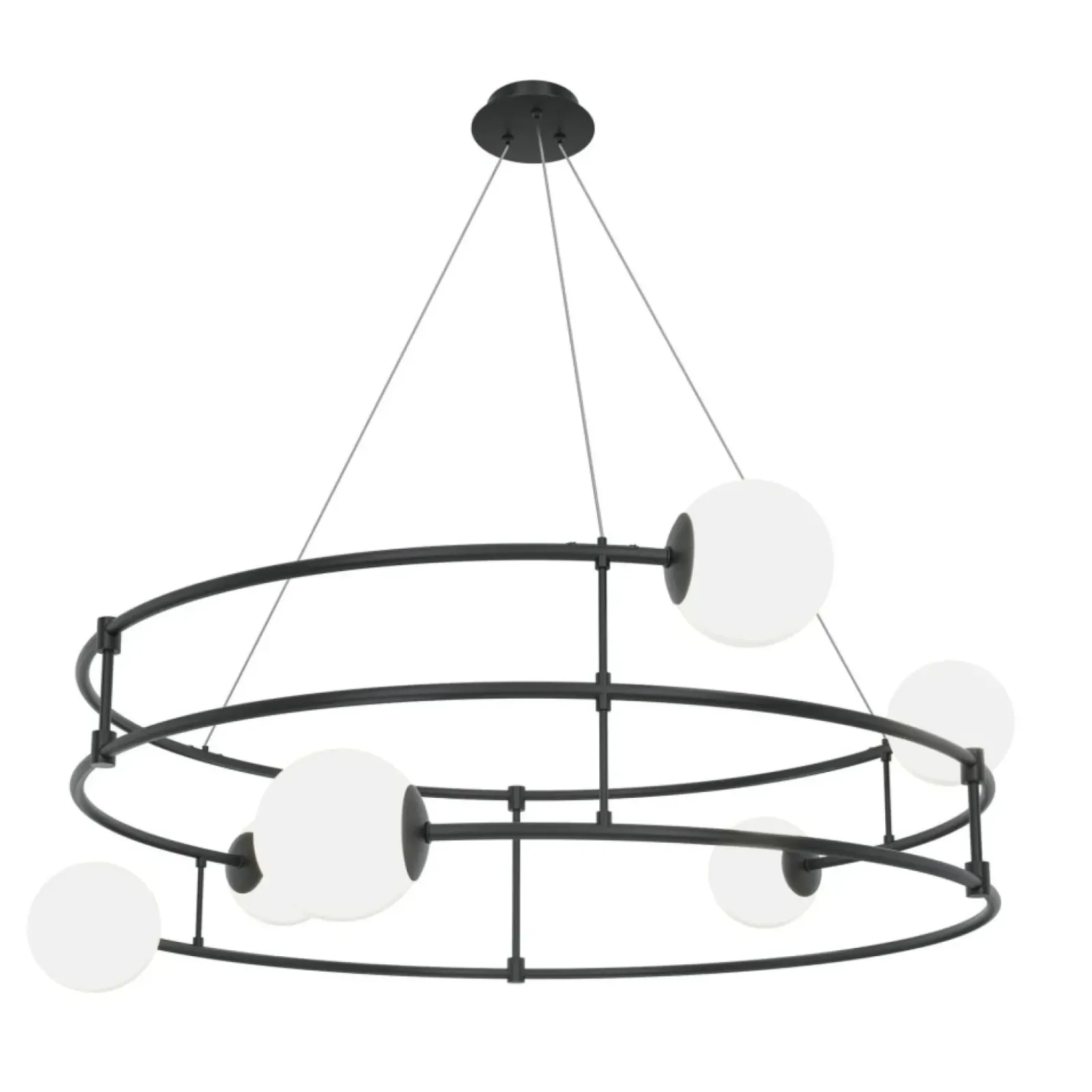 Sklep Kaja Lampa wisząca z kloszami ułożona w okrąg MOD317PL-06B z serii BALANCE czarny Best
