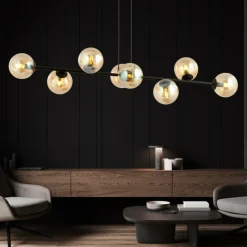 Sklep Kaja Lampa wisząca z kloszami w kolorze miodu 876/8 | Kaja Oświetlenie Discount