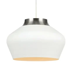 Sklep Kaja Lampa wisząca z kloszem w kształcie beczki 107379 | Kaja Oświetlenie biały Flash Sale