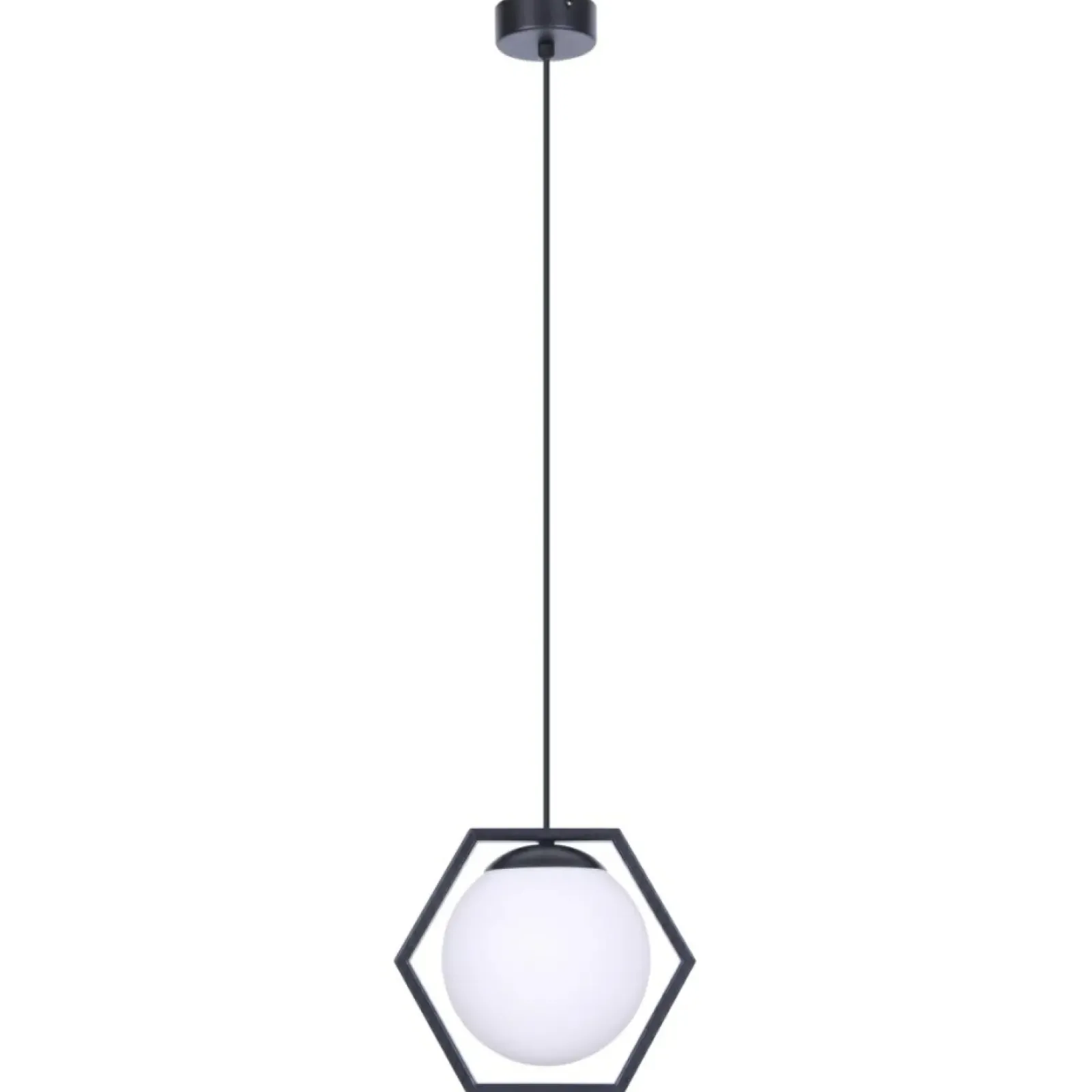 Sklep Kaja Lampa wisząca z kloszem w sześciokątnej ramce K-4785 | Kaja New