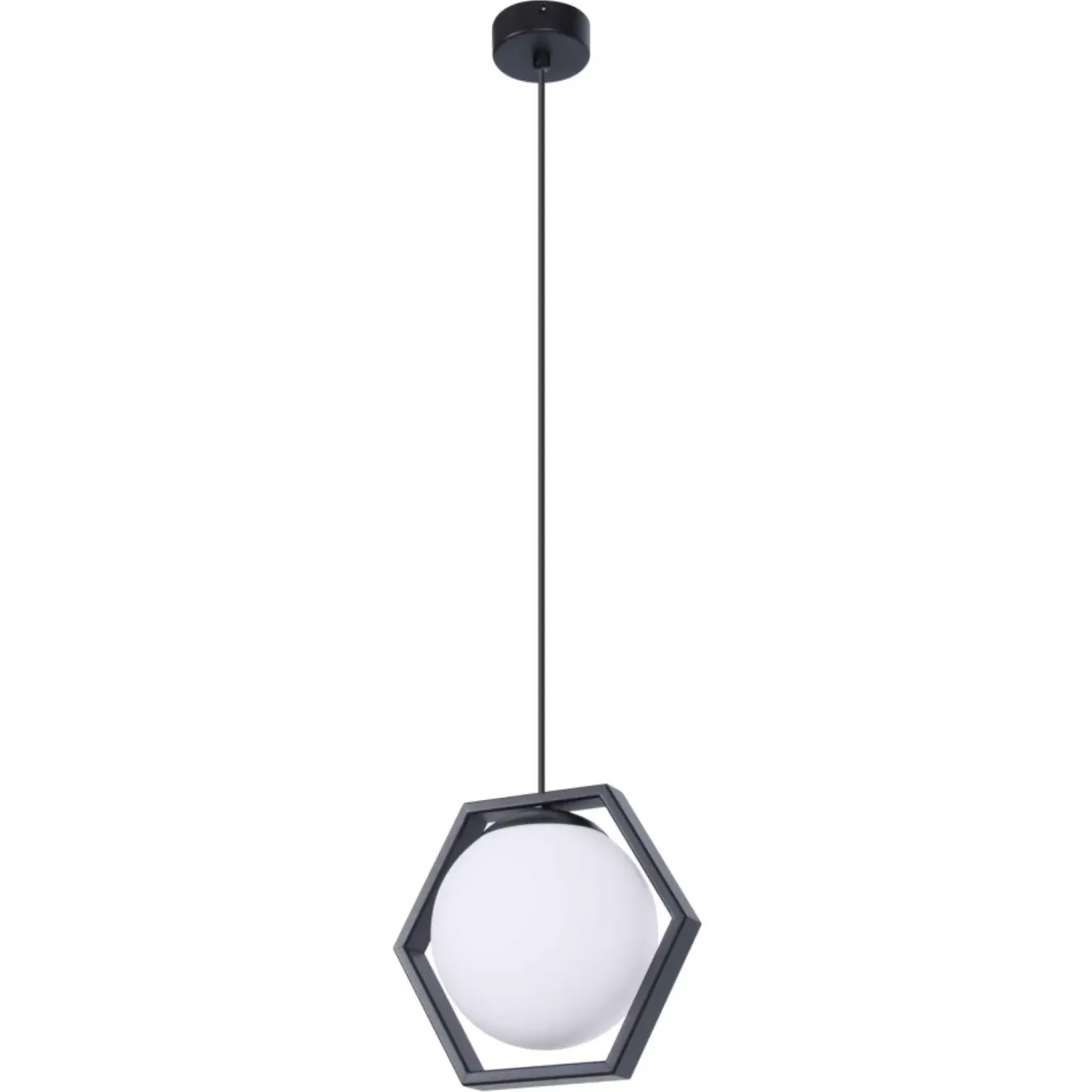 Sklep Kaja Lampa wisząca z kloszem w sześciokątnej ramce K-4785 | Kaja New