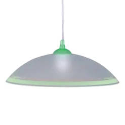 Sklep Kaja Lampa wisząca z kloszem z zieloną lamówką K-3515 UFO | Kaja* Randole Tradycyjne|Żyrandole Tradycyjne - Retro