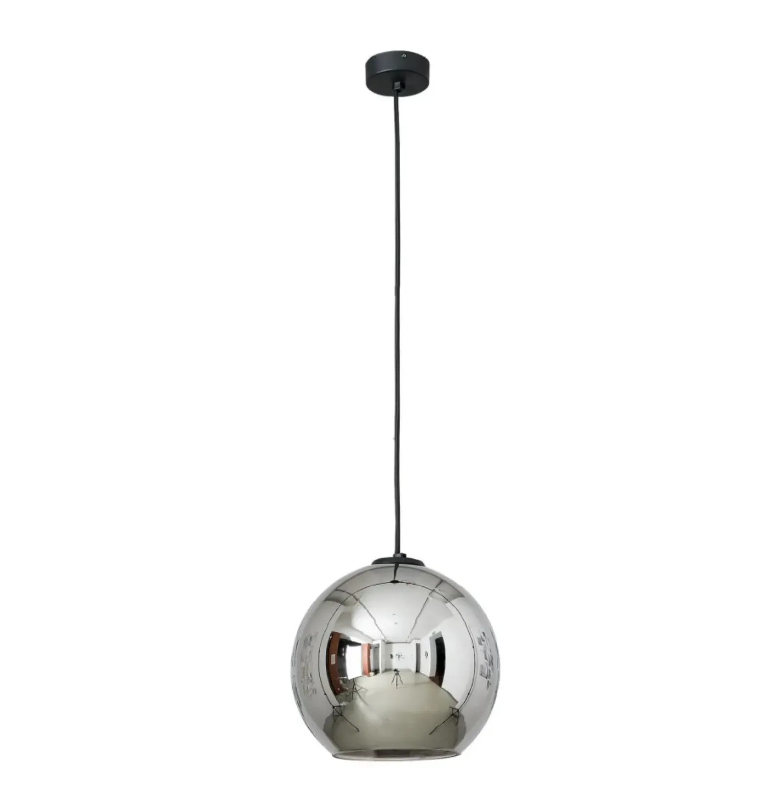 Sklep Kaja Lampa wisząca z kloszem ze szkła metalizowanego 9056 | Kaja chrom Flash Sale