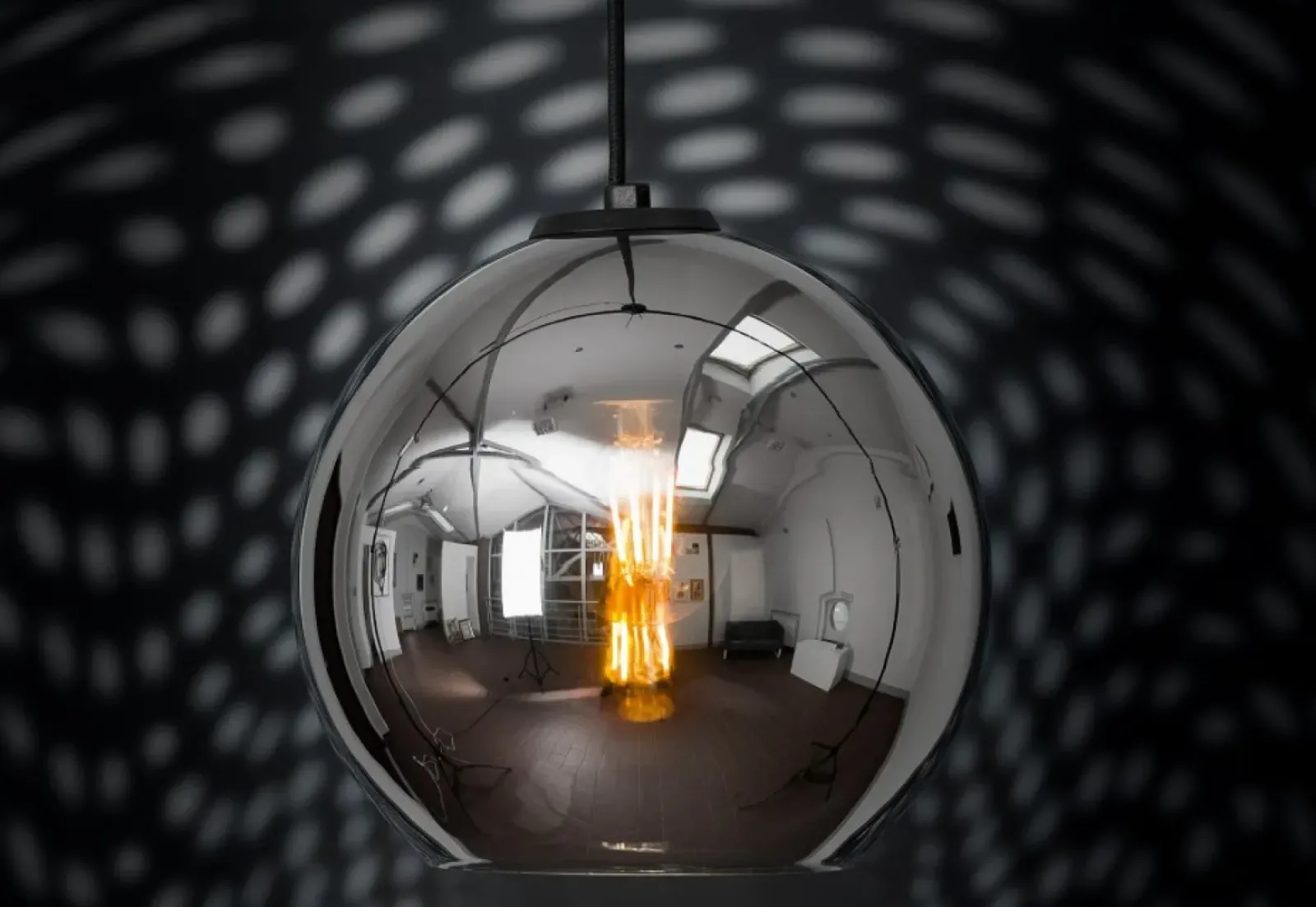 Sklep Kaja Lampa wisząca z kloszem ze szkła metalizowanego 9056 | Kaja chrom Flash Sale