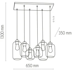 Sklep Kaja Lampa wisząca z kolorowymi kloszami TK 3328 MARCO | Kaja Oświetlenie Cheap
