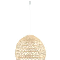 Sklep Kaja Lampa wisząca z kopułowym, plecionym abażurem 11152 BOHO | Kaja Outlet