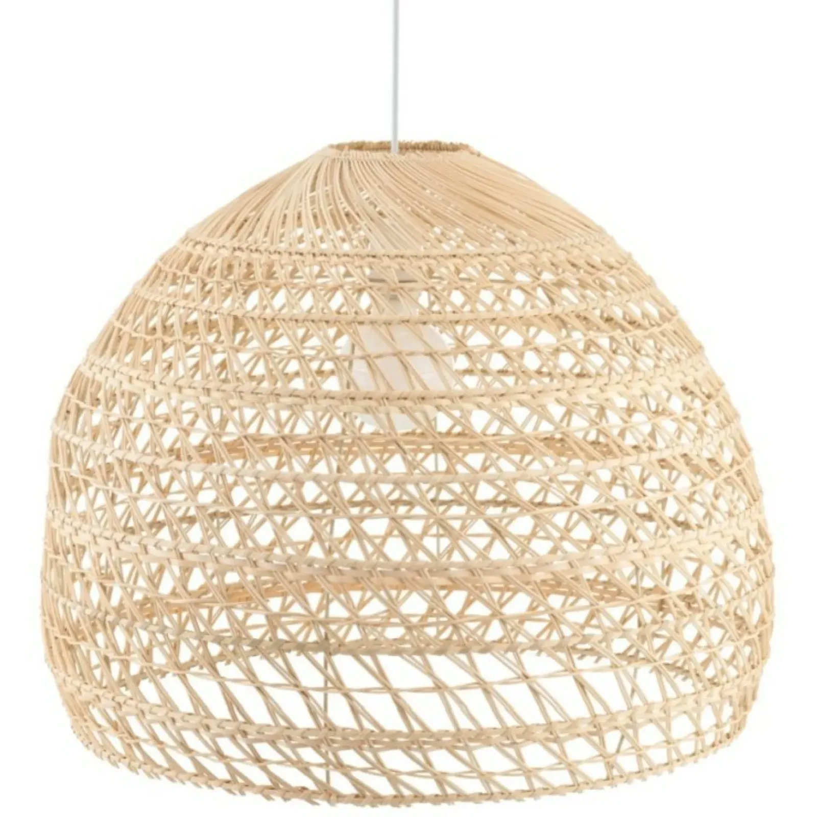 Sklep Kaja Lampa wisząca z kopułowym, plecionym abażurem 11152 BOHO | Kaja Outlet