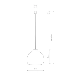 Sklep Kaja Lampa wisząca z kopułowym, plecionym abażurem 11152 BOHO | Kaja Outlet