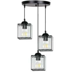 Sklep Kaja Lampa wisząca z kryształowymi kloszami 33-21137 GLASSIA | Kaja Discount