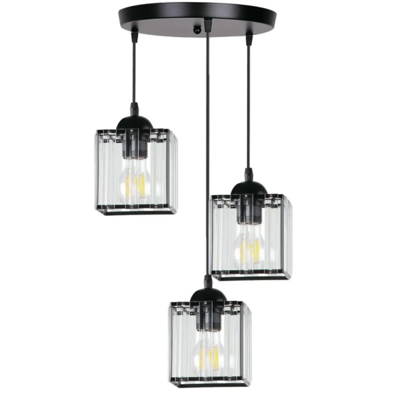 Sklep Kaja Lampa wisząca z kryształowymi kloszami 33-21137 GLASSIA | Kaja Discount