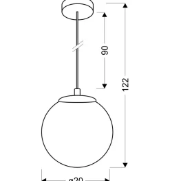 Sklep Kaja Lampa wisząca z kulistym kloszem 31-43085 GAZE | Kaja Oświetlenie* Randole Tradycyjne