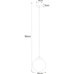 Sklep Kaja Lampa wisząca z kulistym kloszem o średnicy 16cm K-5311 z serii ELMO Discount