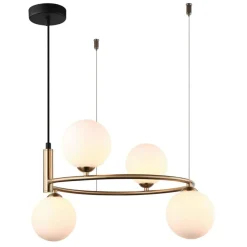 Sklep Kaja Lampa wisząca z kulistymi kloszami MDM-3974/4 BRO AMILY | Kaja Outlet