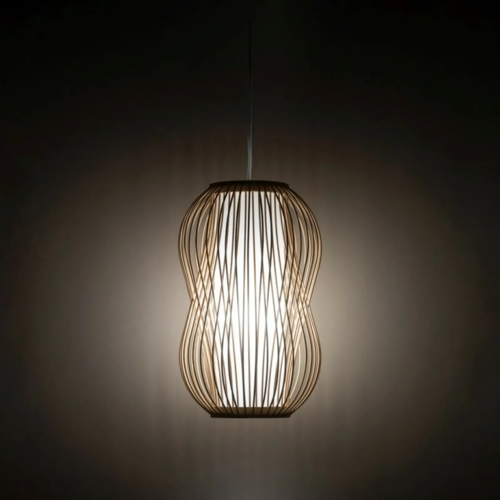 Sklep Kaja Lampa wisząca z małym, beżowym abażurem 11160 PUKET | Kaja Oświetlenie Fashion