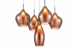 Sklep Kaja Lampa wisząca z mi kloszami AZ3172 AMBER | Kaja Oświetlenie miedziany Best Sale