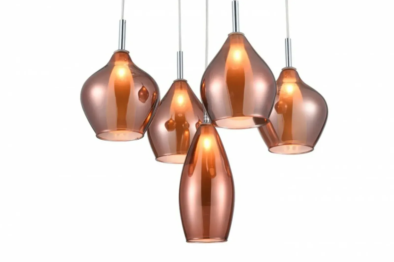 Sklep Kaja Lampa wisząca z mi kloszami AZ3172 AMBER | Kaja Oświetlenie miedziany Best Sale