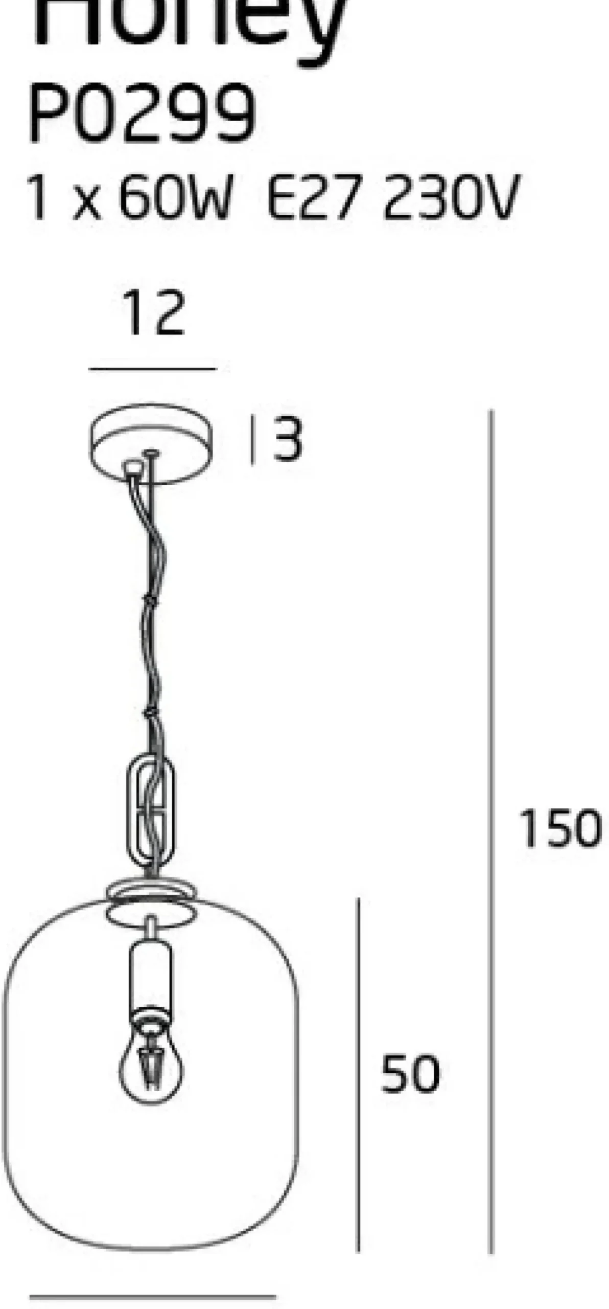 Sklep Kaja Lampa wisząca z miodowym kloszem Ø30cm MX P0299 HONEY | Kaja Sale