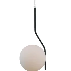Sklep Kaja Lampa wisząca z mlecznym kloszem PND-3300-1-BK CARIMI | Kaja New