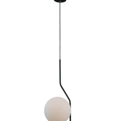 Sklep Kaja Lampa wisząca z mlecznym kloszem PND-3300-1-BK CARIMI | Kaja New