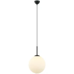 Sklep Kaja Lampa wisząca z mlecznym kloszem ⌀30cm PND-5578-1L-BK z serii DEORE Cheap