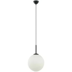 Sklep Kaja Lampa wisząca z mlecznym kloszem ⌀30cm PND-5578-1L-BK z serii DEORE Cheap