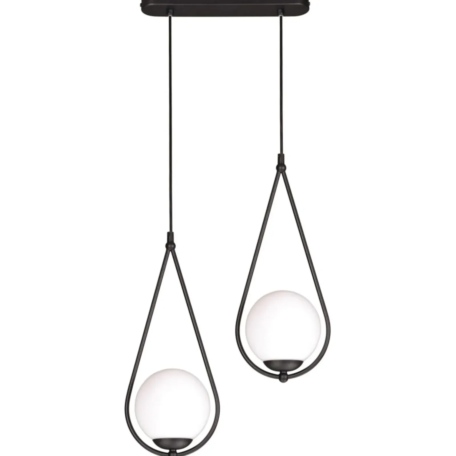 Sklep Kaja Lampa wisząca z mlecznymi kloszami K-4771 NEVE BLACK | Kaja czarny Best