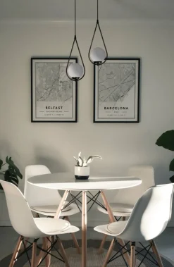 Sklep Kaja Lampa wisząca z mlecznymi kloszami K-4771 NEVE BLACK | Kaja czarny Best