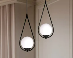 Sklep Kaja Lampa wisząca z mlecznymi kloszami K-4771 NEVE BLACK | Kaja czarny Best