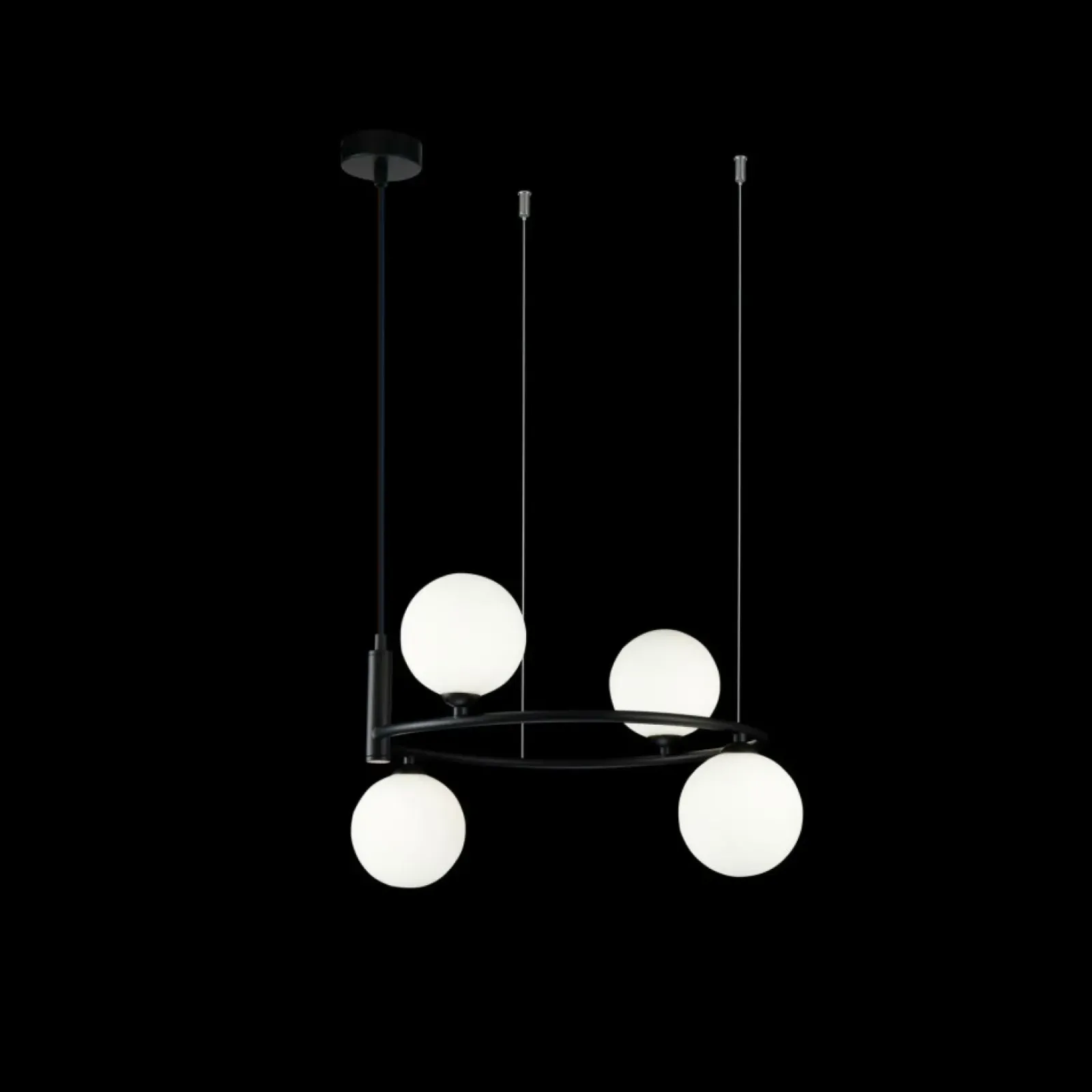 Sklep Kaja Lampa wisząca z mlecznymi kloszami MOD013PL-04B RING | Kaja Clearance