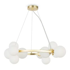 Sklep Kaja Lampa wisząca z mlecznymi kloszami MOD545PL-11BS z serii DALLAS | Kaja złoty Best Sale