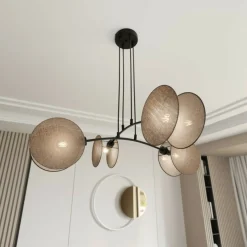 Sklep Kaja Lampa wisząca z naturalnymi abażurami 1328/4 MOTIF | Kaja Oświetlenie Cheap