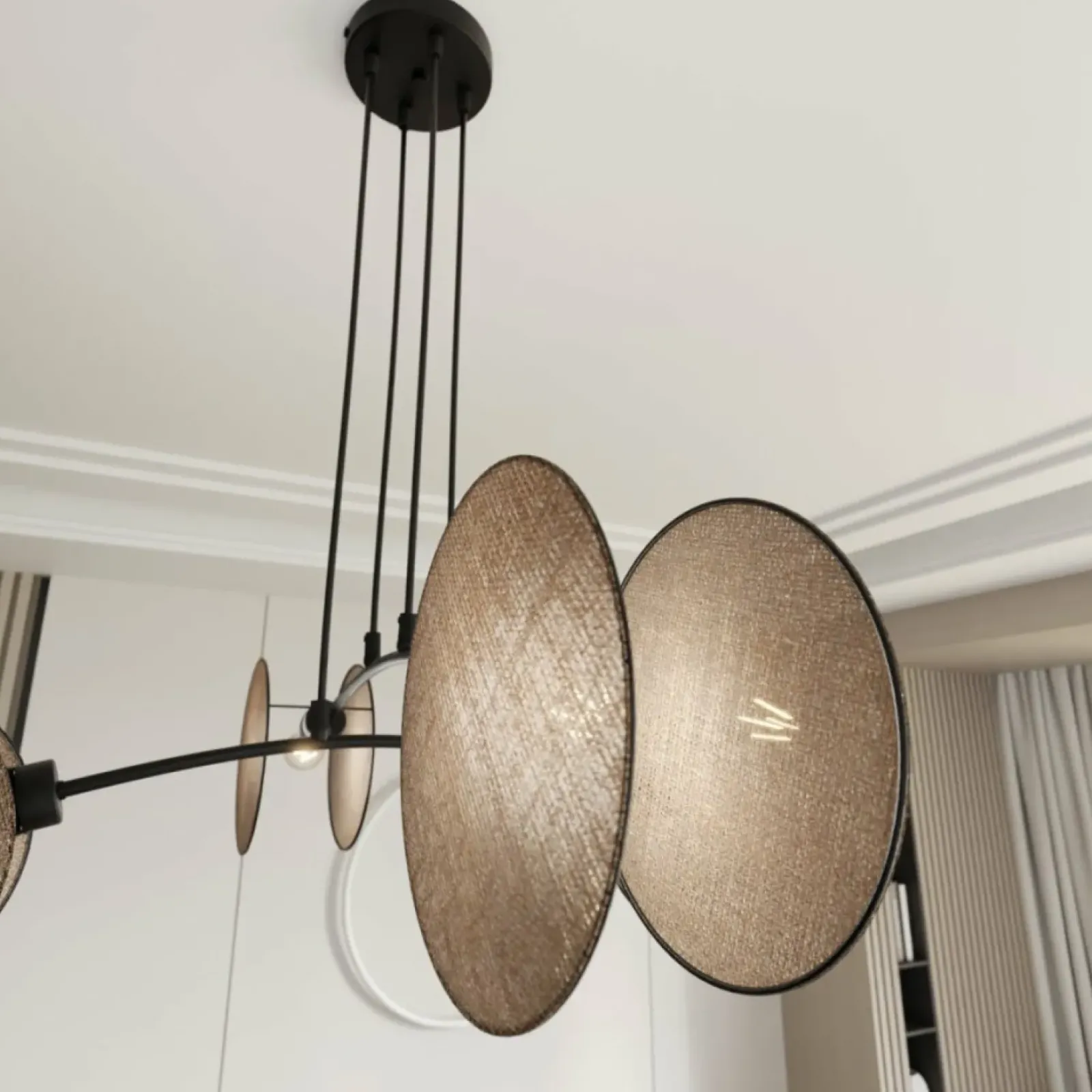 Sklep Kaja Lampa wisząca z naturalnymi abażurami 1328/4 MOTIF | Kaja Oświetlenie Cheap