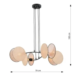 Sklep Kaja Lampa wisząca z naturalnymi abażurami 1328/4 MOTIF | Kaja Oświetlenie Cheap