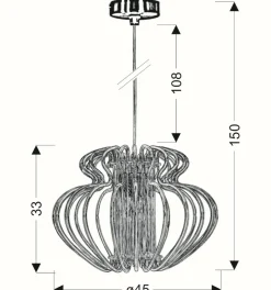 Sklep Kaja Lampa wisząca z m zdobieniem 31-36592 IMPERIA | Kaja* Randole Tradycyjne