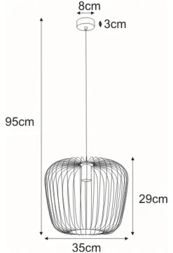 Sklep Kaja Lampa wisząca z m kloszem K-4102 EDEN | Kaja Oświetlenie niebieski Cheap