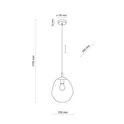 Sklep Kaja Lampa wisząca z nieregularnym kloszem TK 10084 SOL MINI | Kaja Discount