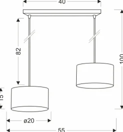 Sklep Kaja Lampa wisząca z nietuzinkowymi abażurami 32-37589 PANDY | Kaja Discount