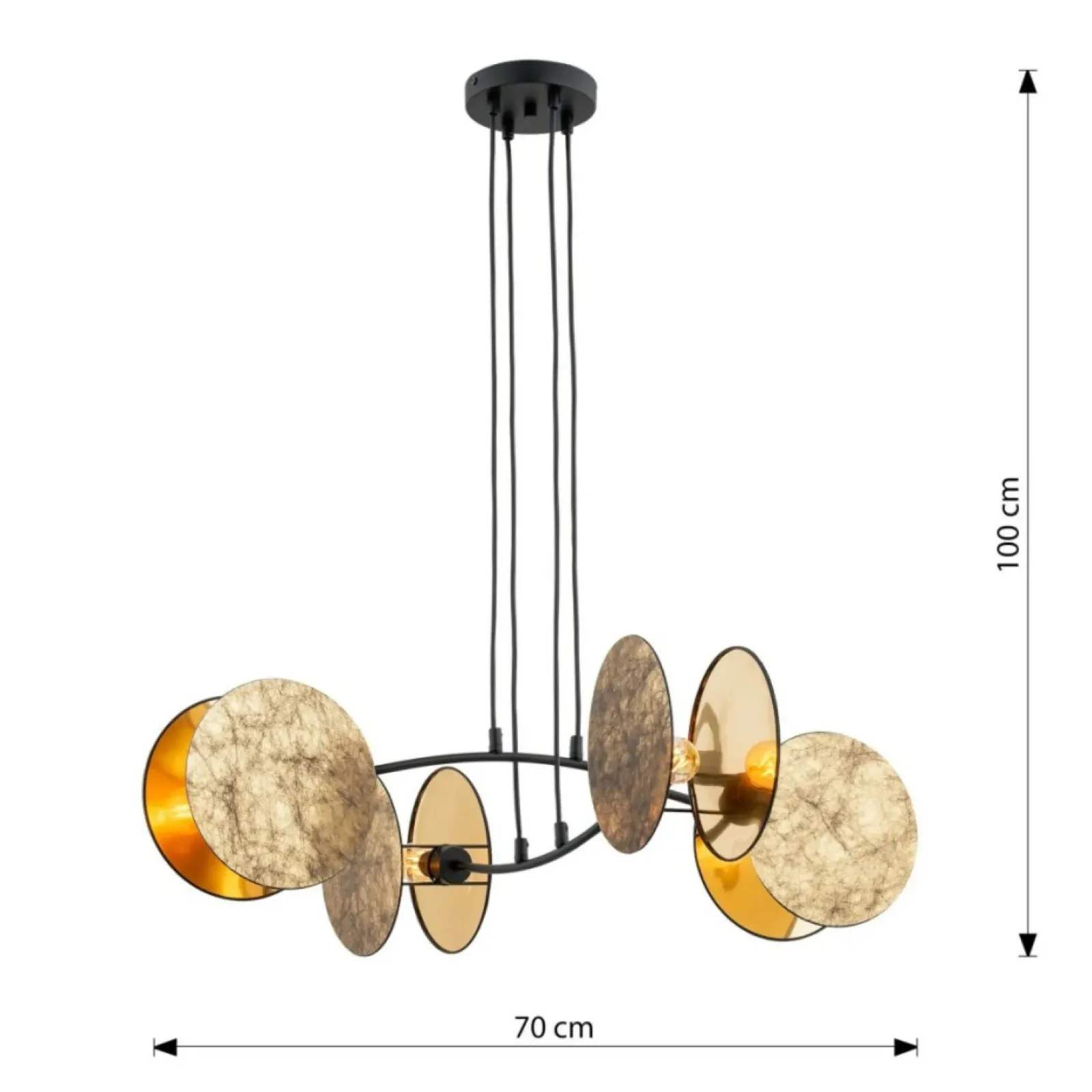 Sklep Kaja Lampa wisząca z nietypowymi abażurami 1326/4 MOTIF | Kaja Oświetlenie Hot