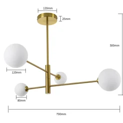 Sklep Kaja Lampa wisząca z obrotowymi ramionami LP-002/4P DORADO | Kaja Fashion