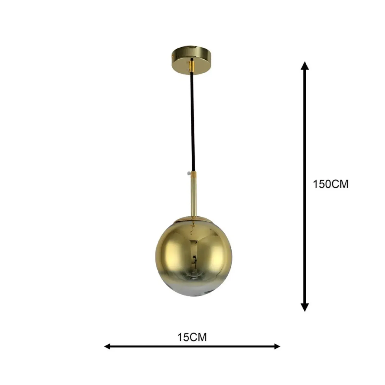 Sklep Kaja Lampa wisząca z okrągłym, złotym kloszem LP-2844/1P S GD z serii PALLA Discount