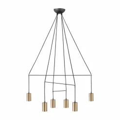 Sklep Kaja Lampa wisząca z oprawkami w kolorze u 7956 | Kaja Oświetlenie mosiądz Outlet