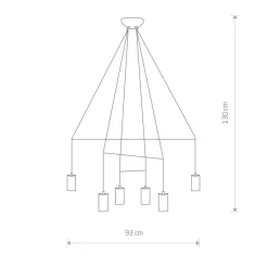Sklep Kaja Lampa wisząca z oprawkami w kolorze u 7956 | Kaja Oświetlenie mosiądz Outlet