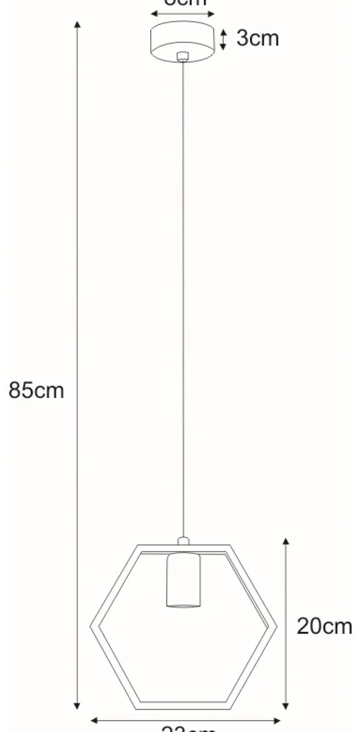 Sklep Kaja Lampa wisząca z ozdobną ramką heksagon K-4720 HONEY | Kaja Oświetlenie Shop