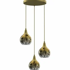 Sklep Kaja Lampa wisząca z ozdobnymi, złotymi kloszami MLP8403 MONTE | Kaja Outlet