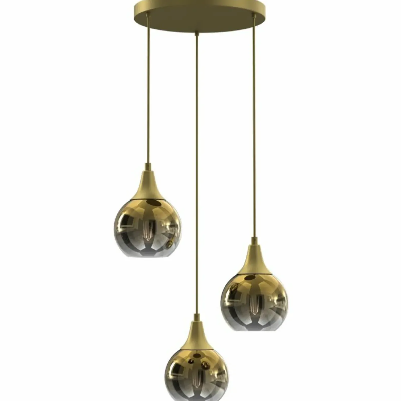 Sklep Kaja Lampa wisząca z ozdobnymi, złotymi kloszami MLP8403 MONTE | Kaja Outlet