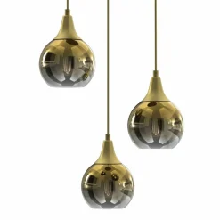 Sklep Kaja Lampa wisząca z ozdobnymi, złotymi kloszami MLP8403 MONTE | Kaja Outlet